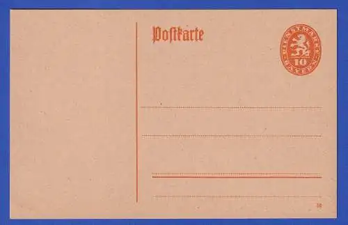 Bayern 1920 GA Dienstpostkarte Mi.-Nr. DP7 ungebraucht