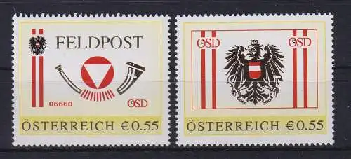 Österreich "Meine Marke" 2 Werte Feldpost Militär **