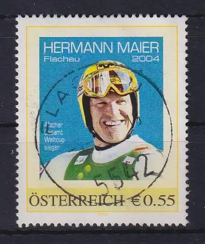 Österreich 2004 "Meine Marke" Hermann Maier O FLACHAU