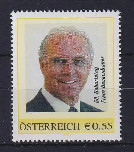 Österreich 2005 "Meine Marke" Franz Beckenbauer 60. Geburtstag **
