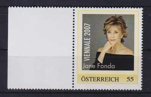 Österreich 2007 "Meine Marke" Viennale Jane Fonda mit angehängtem Leerfeld **