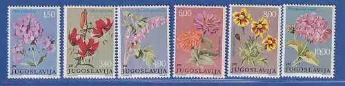 Jugoslawien 1977  Gartenblumen  Mi.-Nr.1676-1681 **/ MNH