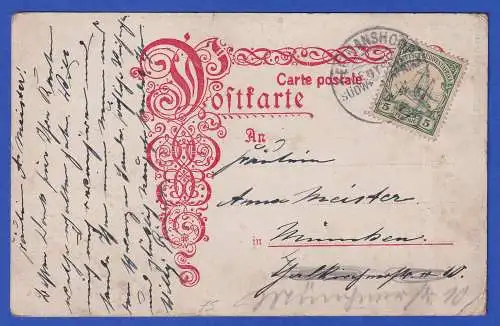 Deutsch-Südwestafrika 1911 Bildpostkarte Herero-Häuptling Banjo gel. n. München