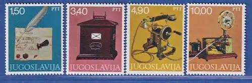 Jugoslawien 1978  Exponate Postmuseum Belgrad  Mi.-Nr.1716-1719 **/ MNH