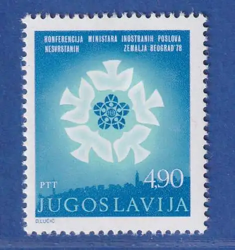 Jugoslawien 1978  Außenministerkonf. der Blockfreien Staaten Mi.-Nr.1737 **/ MNH