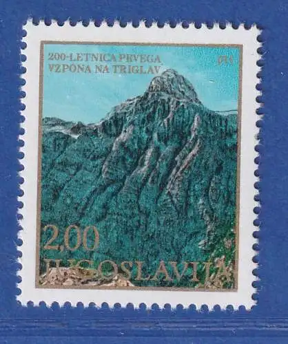 Jugoslawien 1978  200 Jahre Erstbesteigung des Triglav Mi.-Nr.1740 **/ MNH