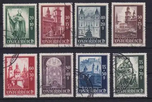 Österreich 1948 Salzburger Dom Mi.-Nr. 885-92 Satz 8 Werte kpl. gestempelt