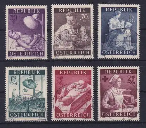 Österreich 1954 Gesundheit Mi.-Nr. 999-1004 Satz 6 Werte kpl. gestempelt