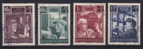 Österreich 1951 Wiederaufbau Mi.-Nr. 960-63 Satz 4 Werte kpl. gestempelt