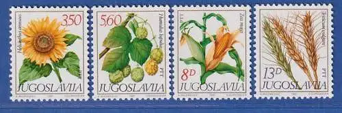 Jugoslawien 1981. Flora: Feldpflanzen   Mi.-Nr.1887-1890 **/ MNH