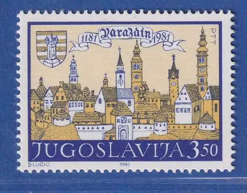 Jugoslawien 1981. 800 Jahre Stadt Varazdin  Mi.-Nr.1897 **/ MNH