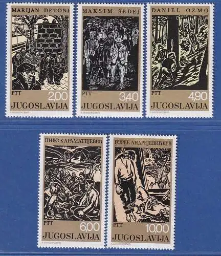 Jugoslawien 1978  Soziale Graphiken  Mi.-Nr.1758-1762 **/ MNH