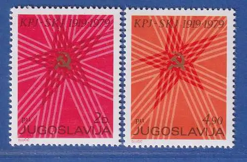 Jugoslawien 1979  60 Jahre Bund der Komm.Jugend  Mi.-Nr.1784-1785 **/ MNH