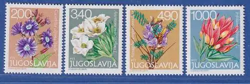 Jugoslawien 1979  Alpenblumen  Mi.-Nr.1789-1792 **/ MNH