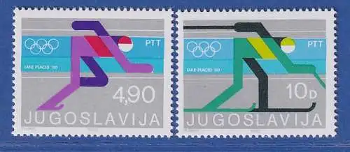 Jugoslawien 1980  Olympische Winterspiele,Lake Placid  Mi.-Nr.1821-1822 **/ MNH