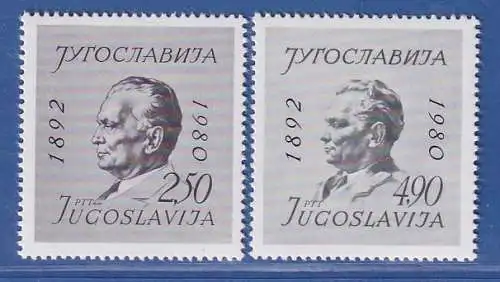 Jugoslawien 1980  Tod das Staatspräsidenten Tito   Mi.-Nr.1830-1831 **/ MNH