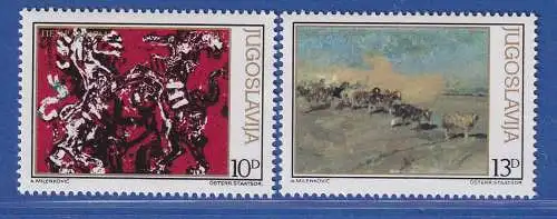 Jugoslawien 1981 Kunst Gemälde Tiere Mi.-Nr.1911-15 **/ MNH