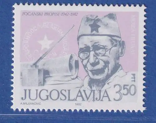 Jugoslawien 1982 Vorschriften von Foca Mi.-Nr.1916 **/ MNH