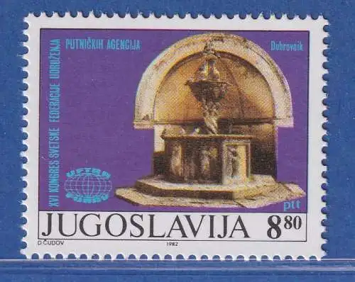 Jugoslawien 1982 Reiseagenturen-Kongress Dubrovnik Mi.-Nr. 1947 ** / MNH 