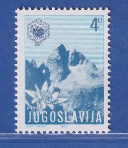 Jugoslawien 1983 Slowenischer Alpinistenverein, Jalovec Mi.-Nr. 1973 ** / MNH 