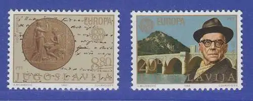 Jugoslawien 1983 Europa: Nobelpreis-Medaille, Ivo Andric Mi.-Nr.1984-85 ** / MNH