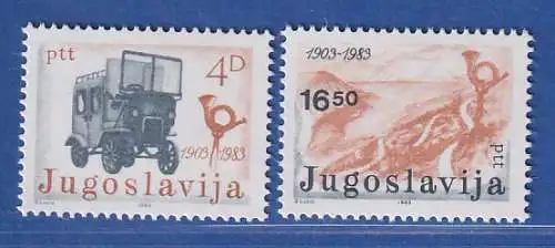 Jugoslawien 1983 Post- u. Personentransport in Montenegro Mi.-Nr.1989-90** / MNH