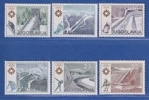 Jugoslawien 1983 Olympische Winterspiele Sarajevo 1984 Mi.-Nr. 2007-12 ** / MNH