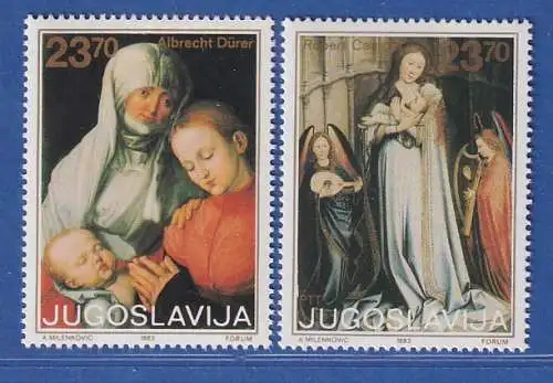 Jugoslawien 1983 Kunst: Gemälde in jugoslaw. Museen Mi.-Nr. 2013-18 ** / MNH