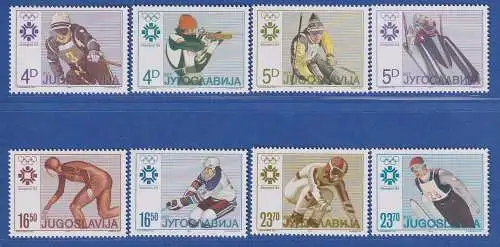 Jugoslawien 1984 Olympische Winterspiele Sarajevo Mi.-Nr. 2025-32 ** / MNH