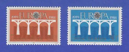 Jugoslawien 1984 Europa 25 Jahre CEPT, Brücke Mi.-Nr. 2046-47 ** / MNH