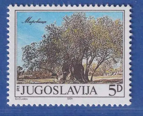 Jugoslawien 1984 Alter Ölbaum bei Mirovica / Bar Mi.-Nr. 2065 ** / MNH