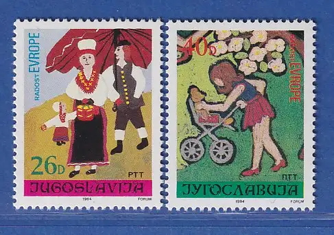 Jugoslawien 1984 Europ. Kindertreffen Mi.-Nr. 2066-67 ** / MNH