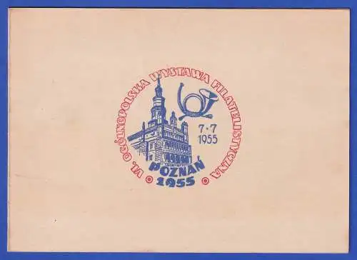 Polen 1955 Philat. Ausstellung Poznan Mi.-Nr. Block 9 und 10 mit So.-O in Folder