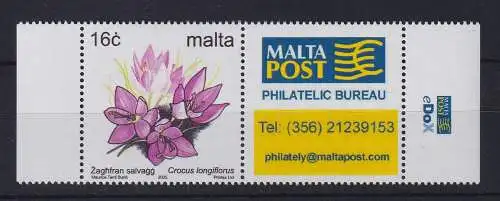 Malta 2005 Krokus Mi.-Nr. 1102 IIC mit Reklamefeld postfrisch **