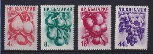 Bulgarien 1956 Früchte Mi.-Nr. 982-985 postfrisch **