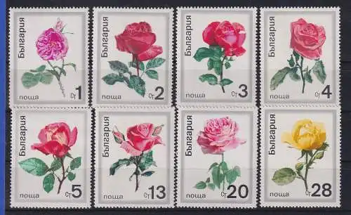 Bulgarien 1970 Rosen Mi.-Nr. 1999-2006 postfrisch **