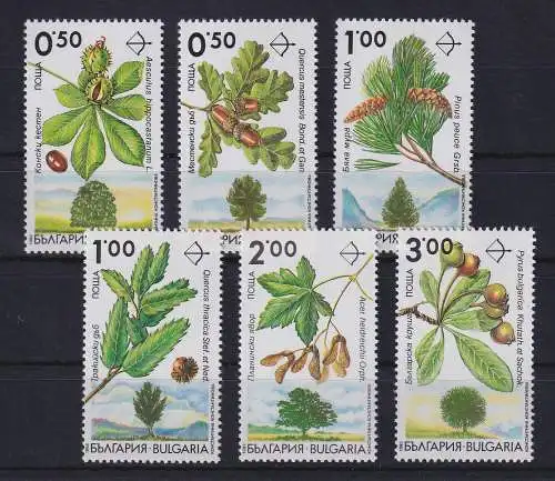 Bulgarien 1992 Einheimische Bäume Mi.-Nr. 4001-4006 postfrisch **