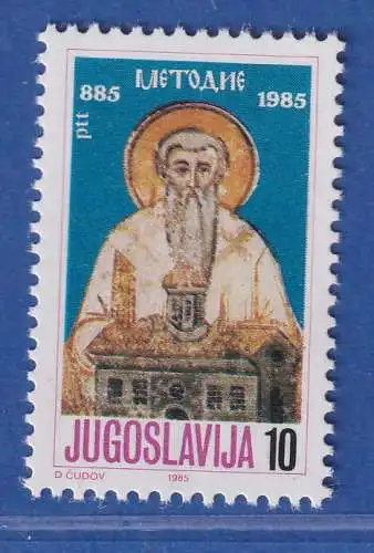 Jugoslawien 1985 1100. Todestag des hl. Methodios. Mi.-Nr. 2102 ** / MNH