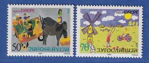 Jugoslawien 1985  Europäisches Kindertreffen Mi.-Nr.2126-2127 ** / MNH