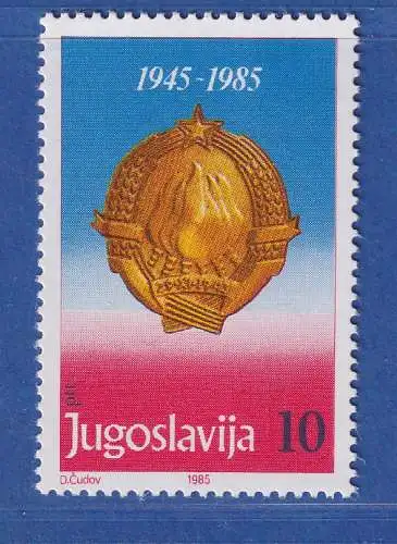 Jugoslawien 1985  40.Jahre Föderative Republik Jugoslawien  Mi.-Nr.2130 ** / MNH