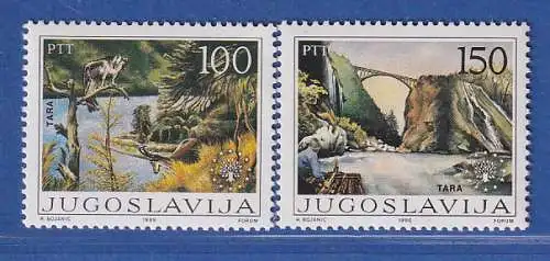 Jugoslawien 1986 Europäischer Naturschutz, Tara-Schlucht Mi.-Nr.2148-49 ** / MNH