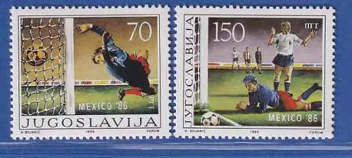 Jugoslawien 1986 Fußball-Weltmeisterschaft, Mexiko  Mi.-Nr. 2152-2153** / MNH