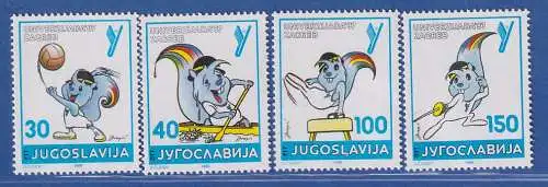 Jugoslawien 1986 Universiade '87 , Zagreb Zagi Mi.-Nr. 2190-2193 ** / MNH