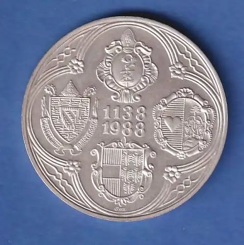 Silbermedaille Österreich 850 Jahre Stift Zwettl 1138-1988 24,3g Ag925