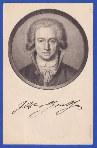 Bizone 1949 Goethe Mi.-Nr. 108-110 mit So.-O FRANKRURT/M. auf Porträt-Karte