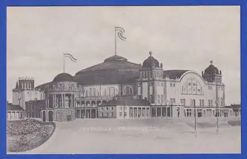 Alte AK Frankfurt/Main 1909 Festhalle adressiert nach Berlin-Friedenau