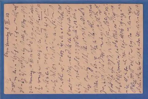 Dt. Reich Inflation Mi.-Nr. 329 AP 2x auf Karte aus München vom 8.12.23