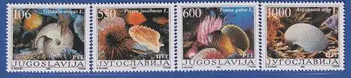 Jugoslawien 1988 Fauna: Weichtiere Mi.-Nr. 2275-2278 ** / MNH