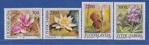 Jugoslawien 1989  Flora: Blumen aus der Vojvodina  Mi.-Nr.2333-2336 ** / MNH