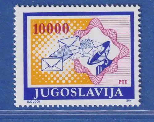 Jugoslawien 1989  Freimarke Postdienst, Briefe, Antenne Mi.-Nr.2337 ** / MNH